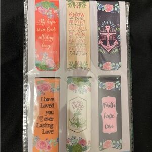 Inspirational Floral Magnetic Bookmarks Set 5 Pack